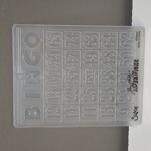 BINGO Tim Holtz Embossing folder Sizzix Alterations